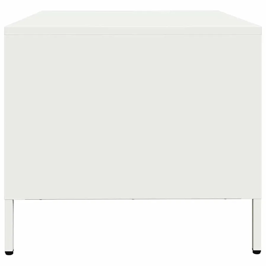 Table basse blanc 68,5x50x43,5 cm acier laminé à froid - 7