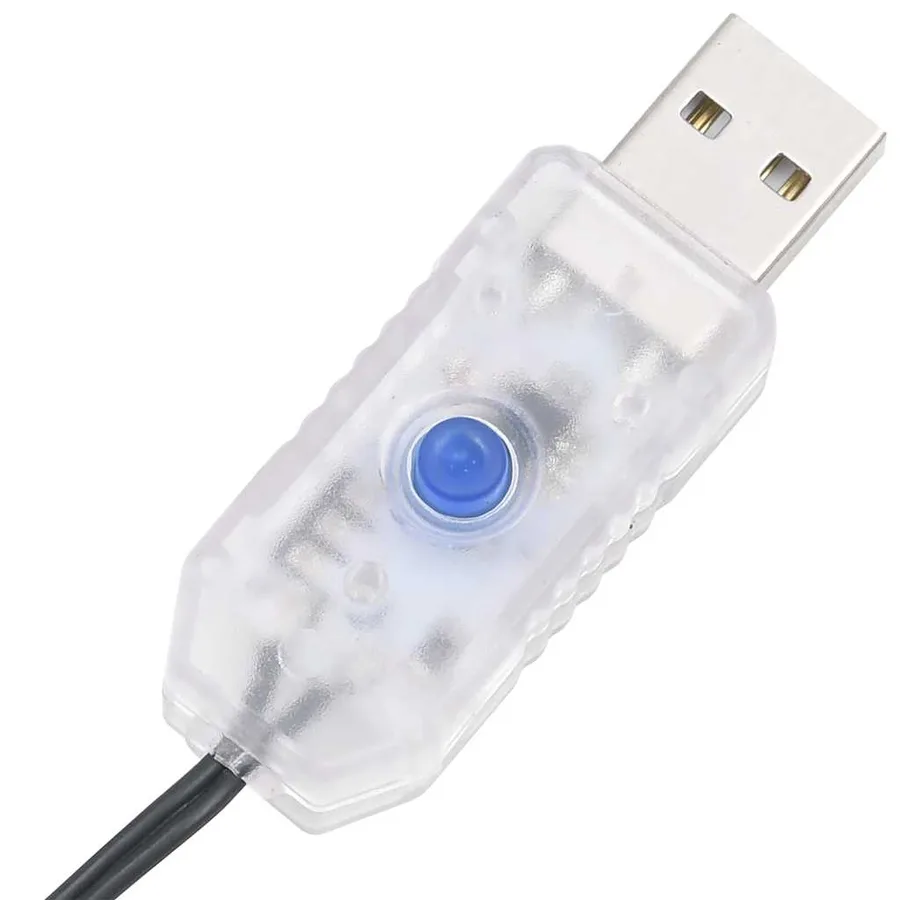 Sapin de Noël à LED 363 LED blanc chaud 182 cm - 9