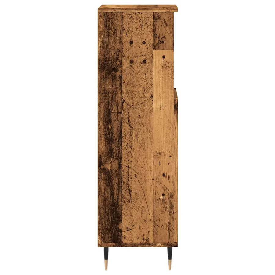 Armoire de salle de bain vieux bois 30x30x100cm bois ingénierie - 5