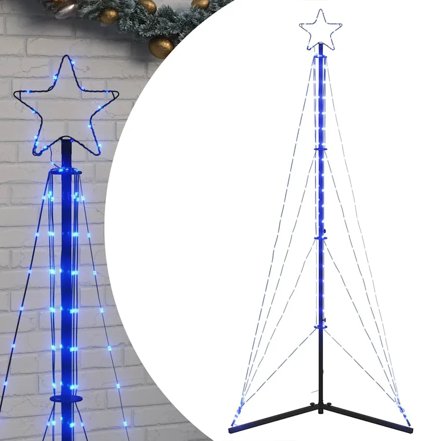 Sapin de Noël à LED 363 LED bleu 182 cm - 2