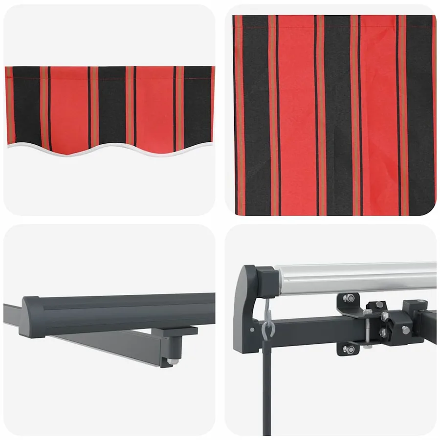Auvent rétractable orange et marron 400 × 350 cm - 10