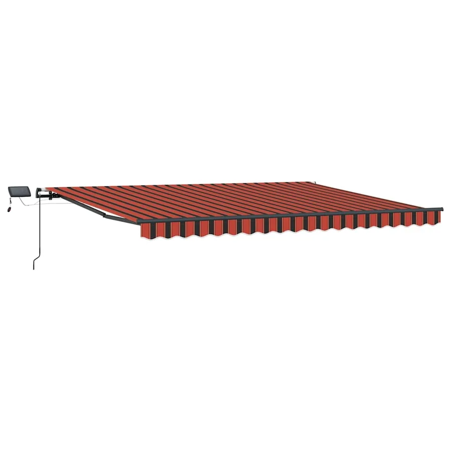 Auvent rétractable orange et marron 400 × 350 cm - 2