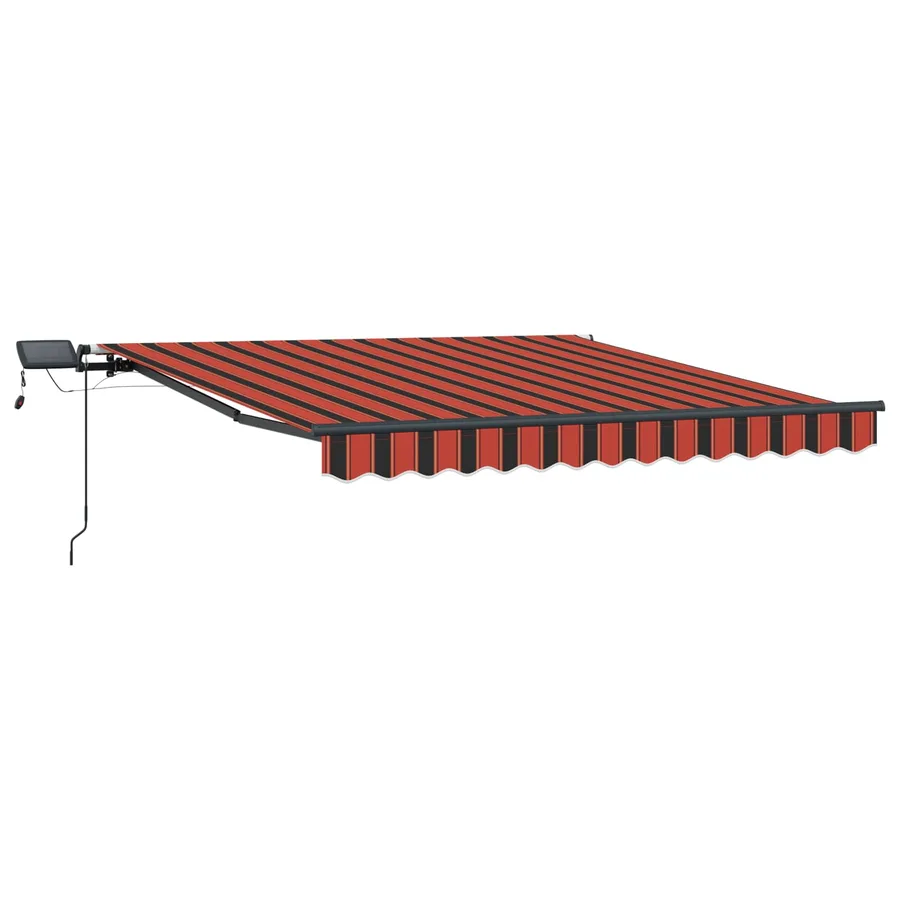 Auvent rétractable orange et marron 300 x 250 cm - 5