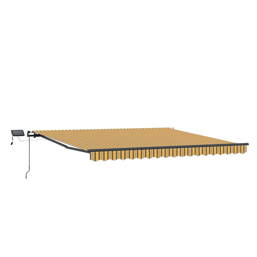 Auvent rétractable Multicolore 450 × 350 cm Tissu et Aluminium - 2