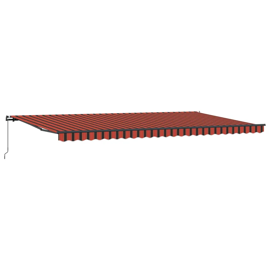 Auvent rétractable orange et marron 600 × 300 cm - 2