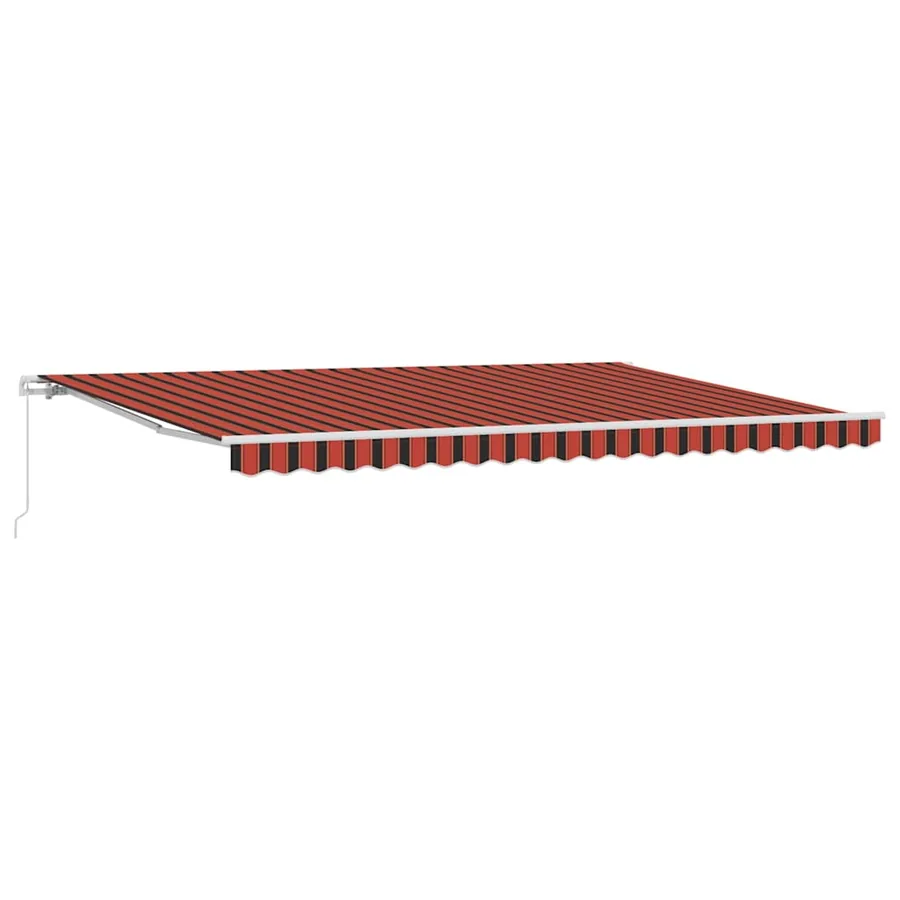 Auvent rétractable Orange et marron 500 × 350 cm - 2