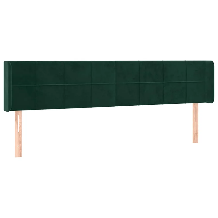 Tête de lit à LED Vert foncé 203x16x78/88 cm Velours - 3