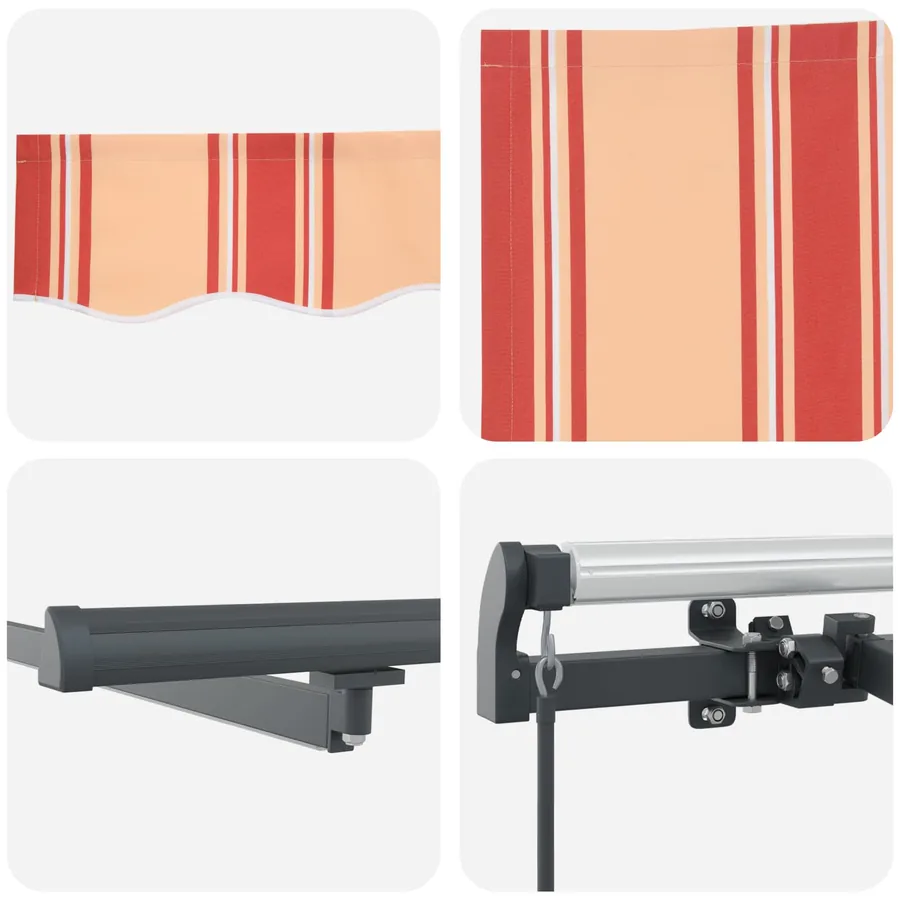 Auvent rétractable Jaune et Orange 450 × 350 cm - 8