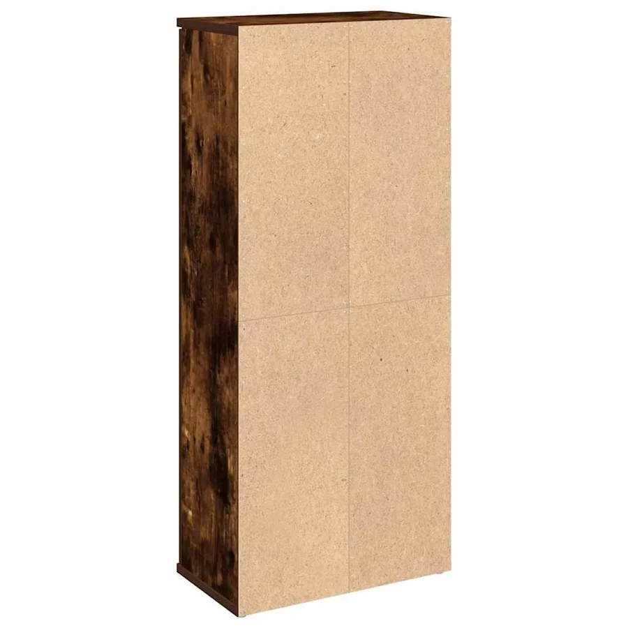 Meuble de salle de bain avec porte-rouleau chêne fumé - 7