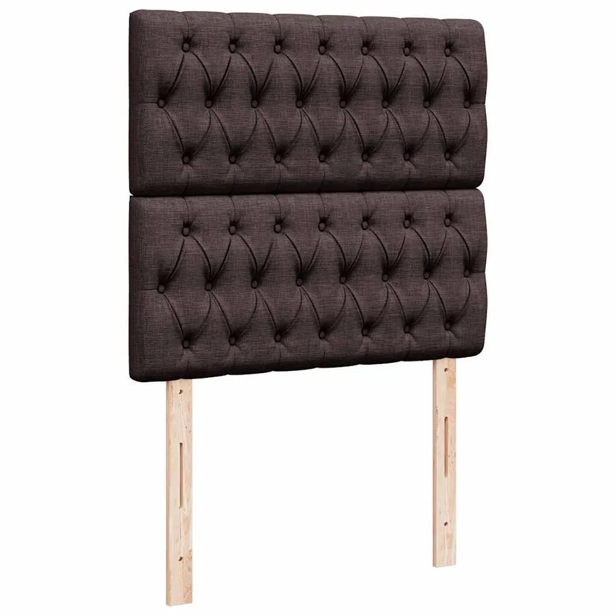 Cadre de lit ottoman avec matelas marron foncé 180x200 cm tissu - 13