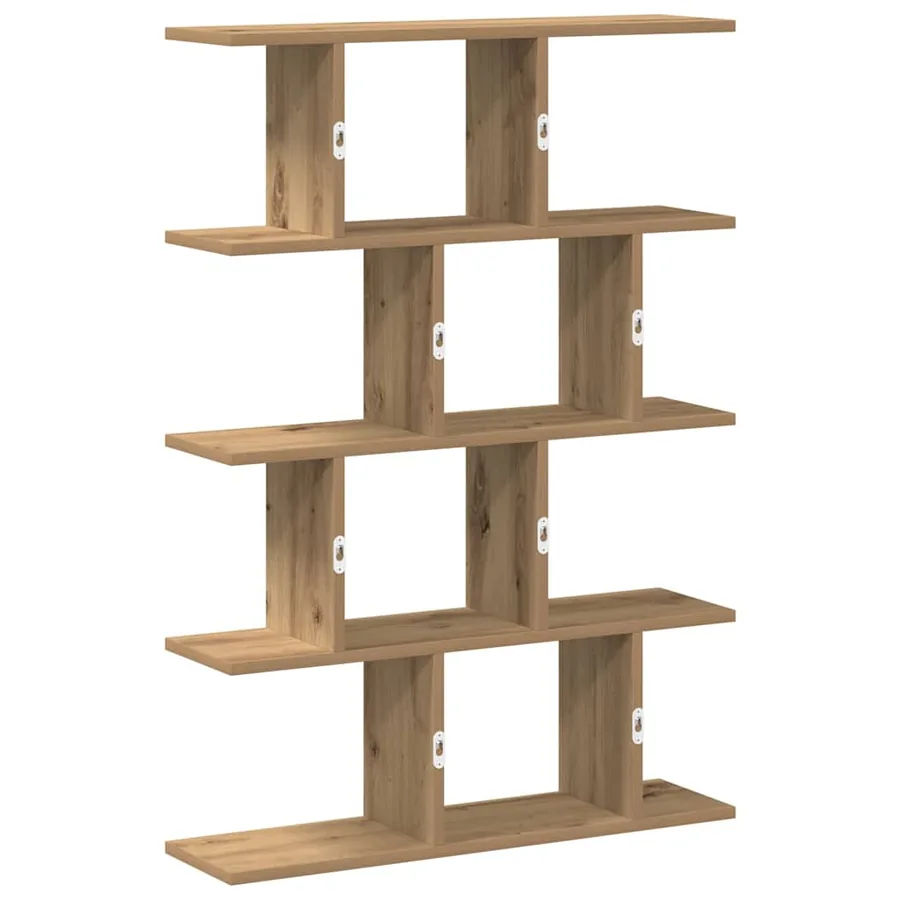 Étagère cube murale 12 compartiments chêne artisanal - 6
