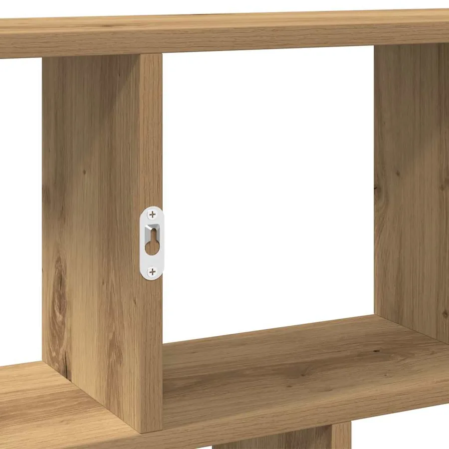 Étagère cube murale 12 compartiments chêne artisanal - 8