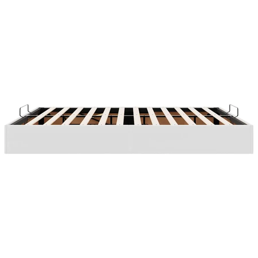 Cadre de lit ottoman sans matelas blanc 160x200 cm similicuir - 8