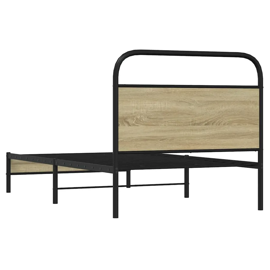 Cadre de lit sans matelas 90x190cm chêne sonoma bois ingénierie - 7