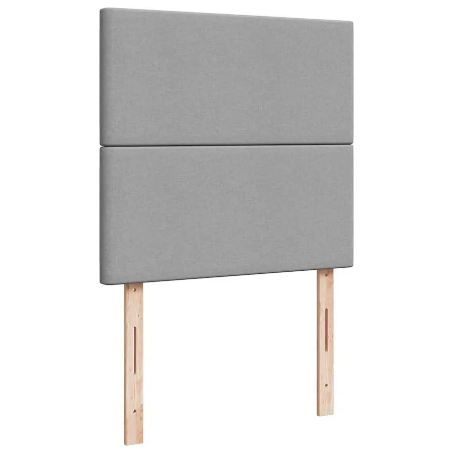 Cadre de lit ottoman et matelas gris clair 180x200cm tissu - 12