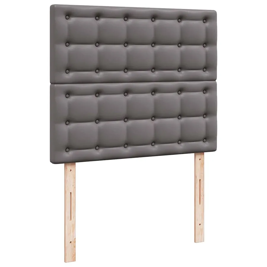 Cadre de lit ottoman avec matelas gris 120x200 cm similicuir - 9