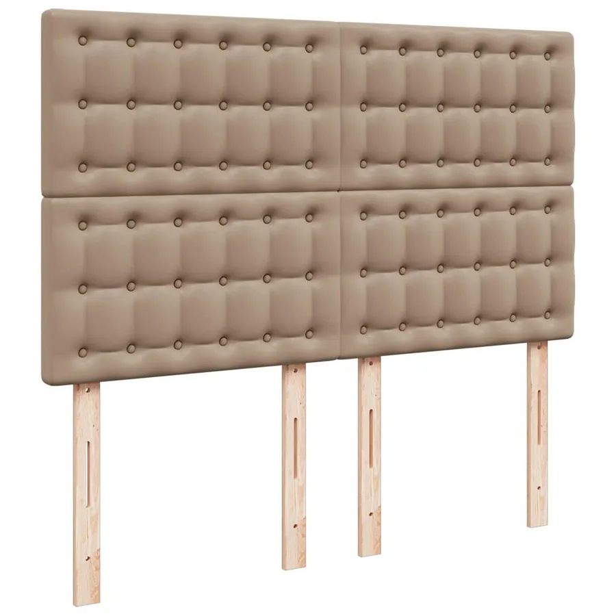 Cadre de lit ottoman et matelas cappuccino 140x190cm similicuir - 9
