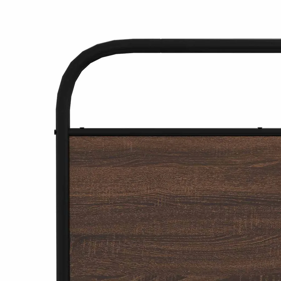 Cadre de lit en métal sans matelas chêne marron 200x200 cm - 8