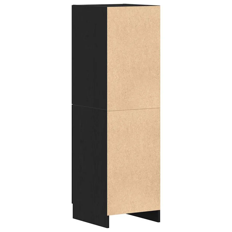 Armoire de cuisine noir 38x41,5x131,5 cm bois d'ingénierie - 7