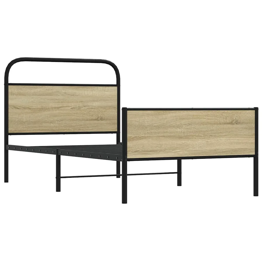 Cadre de lit sans matelas 107x203 cm chêne sonoma - 3