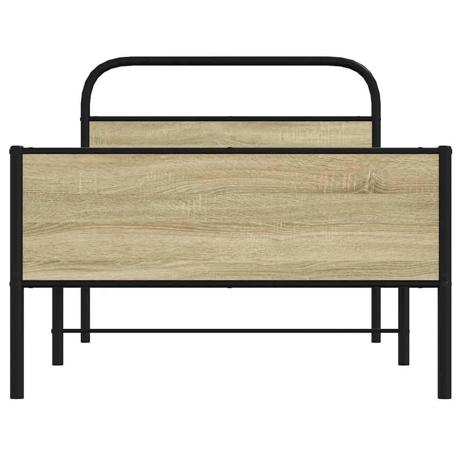 Cadre de lit sans matelas 107x203 cm chêne sonoma - 5