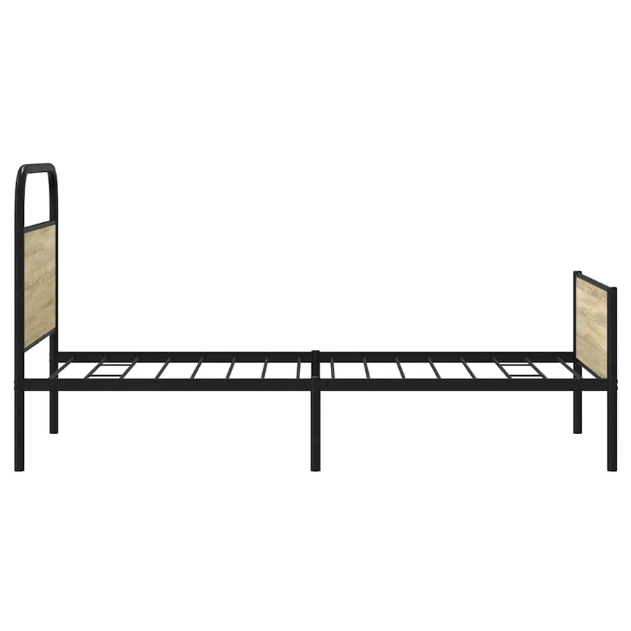 Cadre de lit sans matelas 107x203 cm chêne sonoma - 6