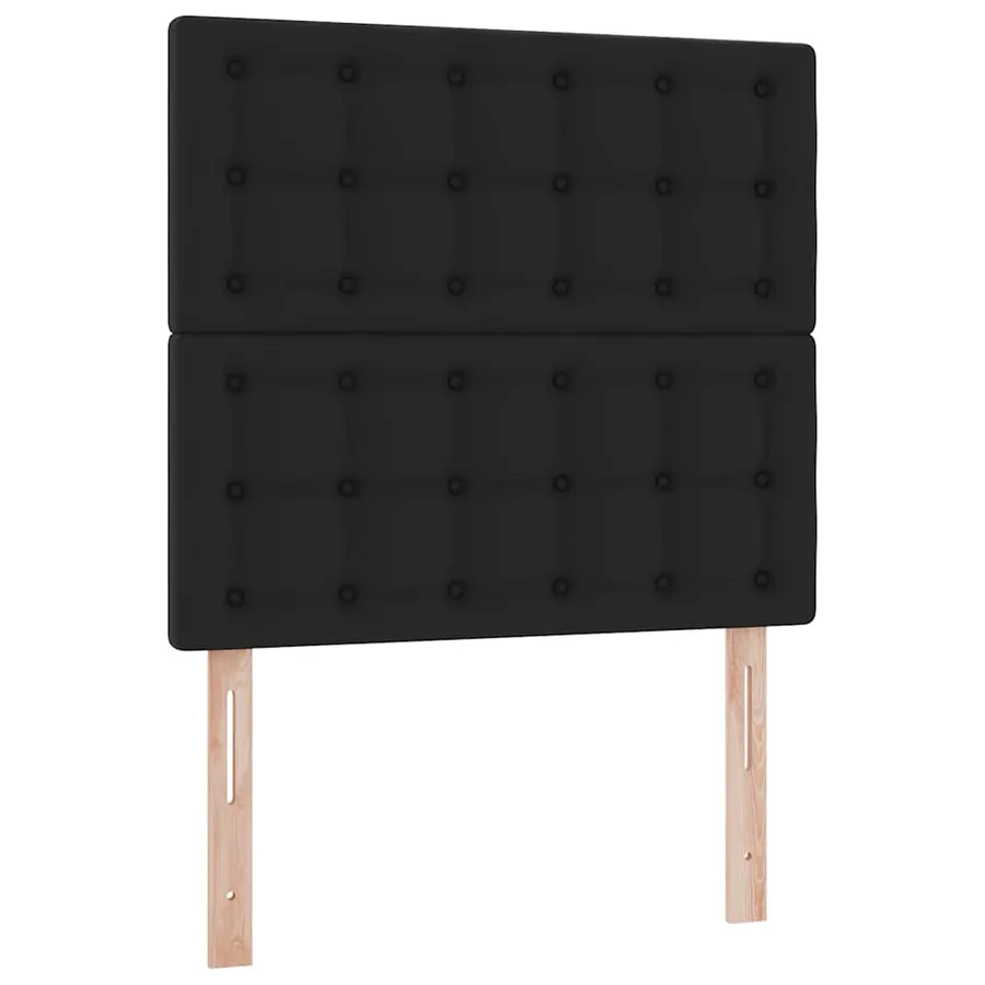 Cadre de lit ottoman avec matelas noir 90x200 cm similicuir - 10