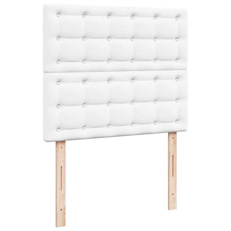 Cadre de lit ottoman avec matelas blanc 120x190 cm similicuir - 9