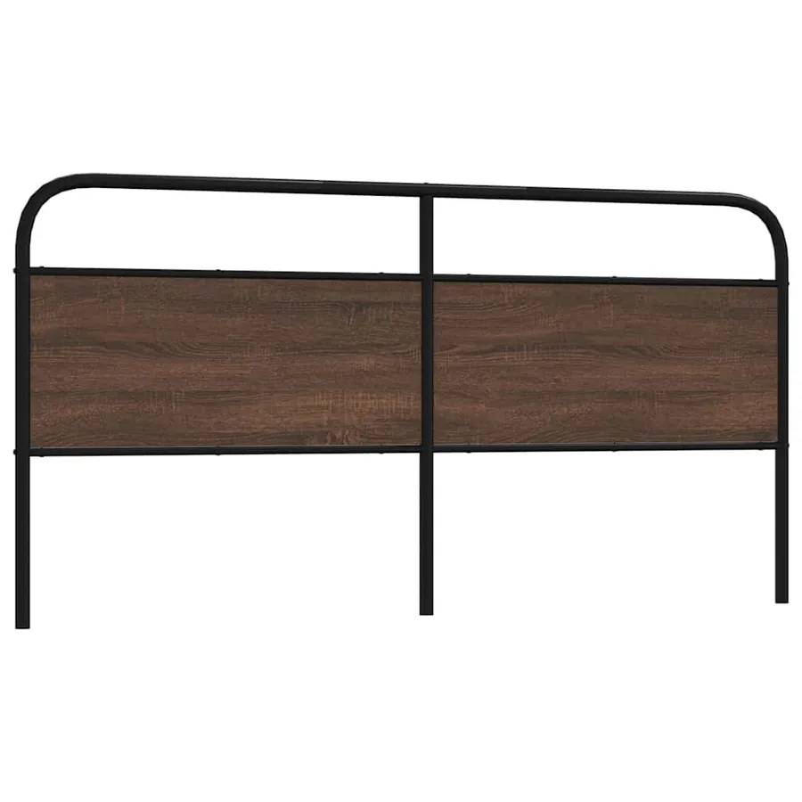 Tête de lit de remplacement chêne marron 190 cm acier et bois d'ingénierie