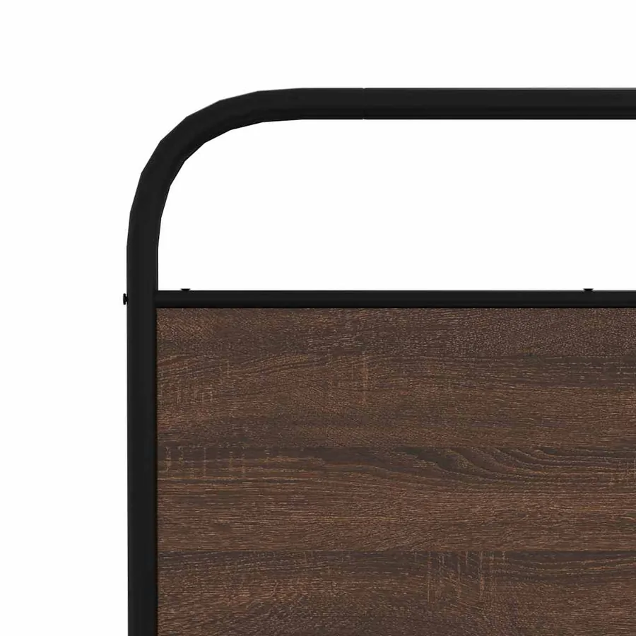 Tête de lit de remplacement chêne marron 190 cm acier et bois d'ingénierie - 6