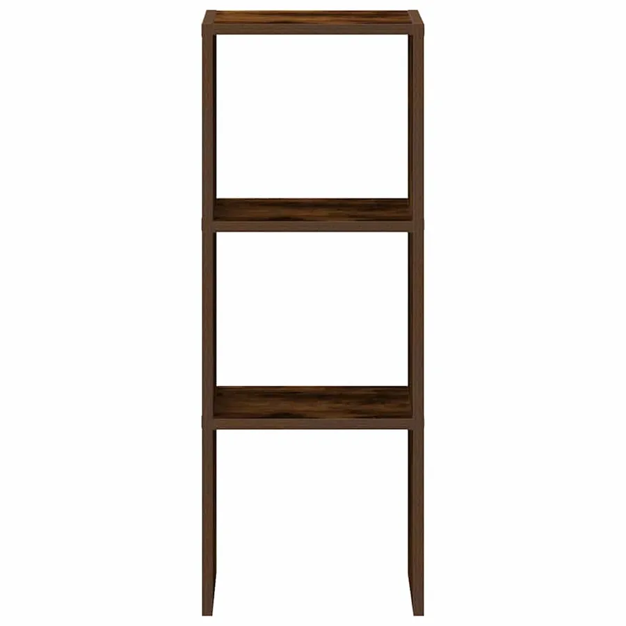 Bibliothèque empilable chêne fumé 30x30x80 cm bois d'ingénierie - 4