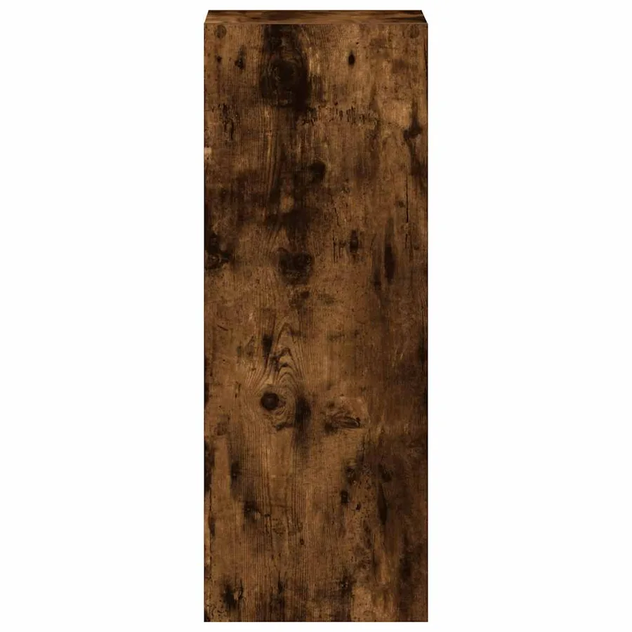 Bibliothèque empilable chêne fumé 30x30x80 cm bois d'ingénierie - 5