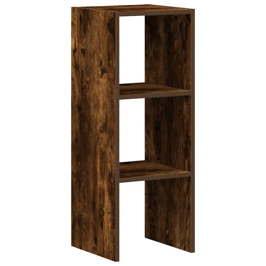 Bibliothèque empilable chêne fumé 30x30x80 cm bois d'ingénierie - 6