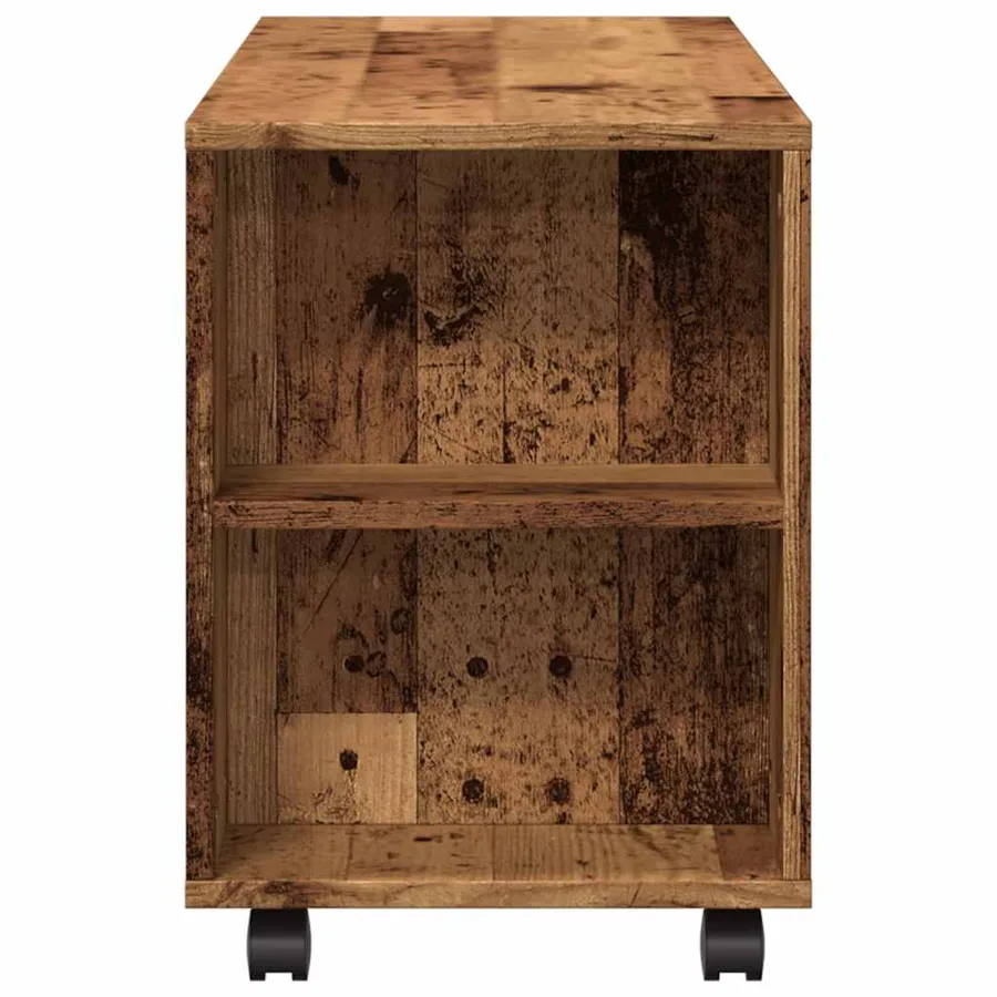 Meuble TV avec roulettes vieux bois bois d'ingénierie - 6