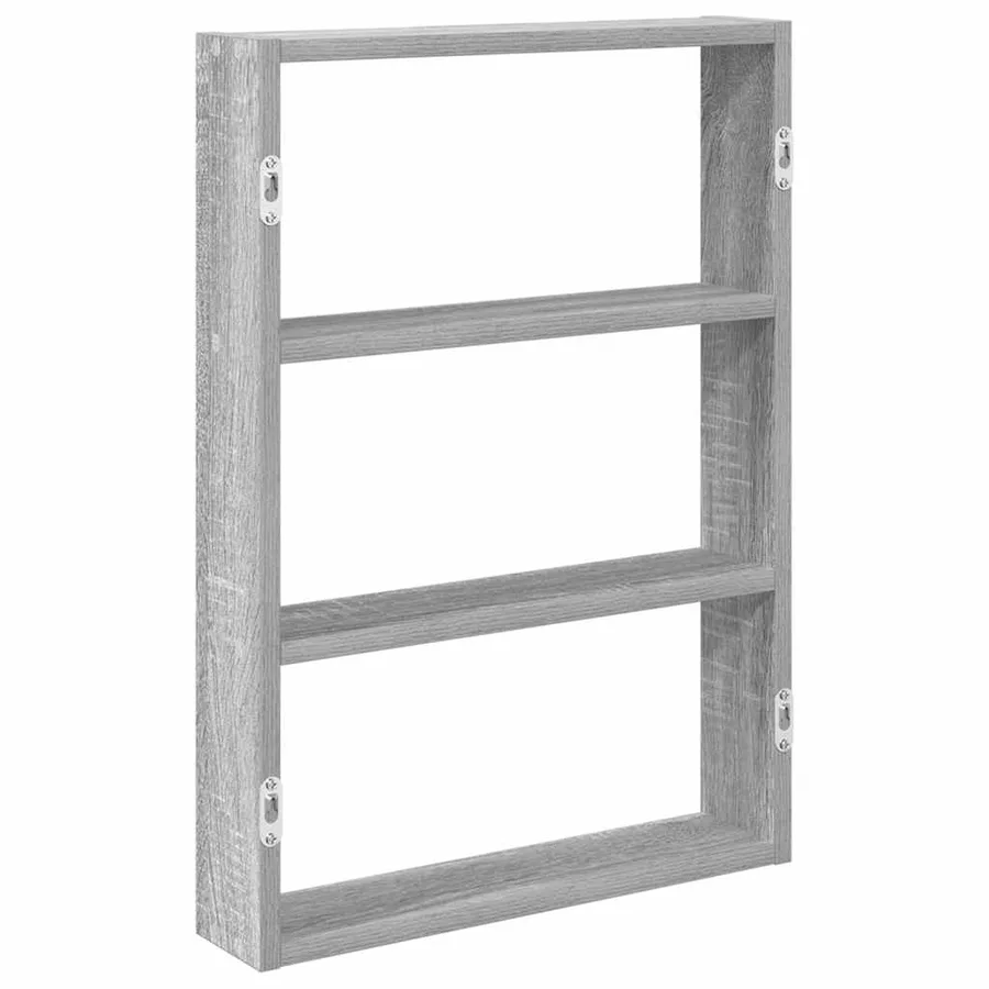 Étagère murale sonoma gris 43x9x60 cm bois ingénierie - 6
