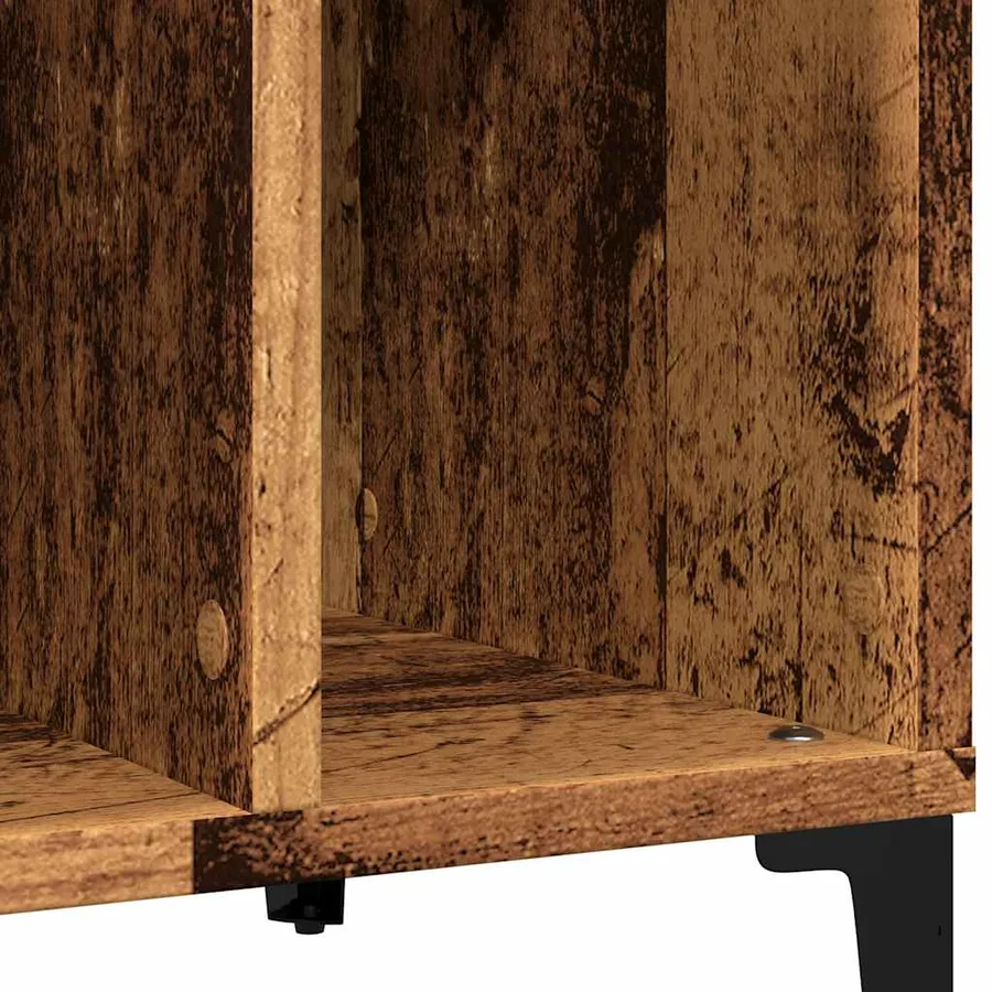 Armoire à disques vieux bois 100x38x48 cm bois d'ingénierie - 7