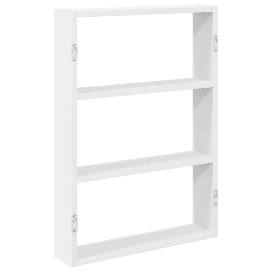 Étagère murale blanc 43x9x60 cm bois d'ingénierie - 6