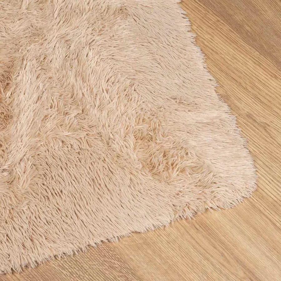 Tapis Shaggy à poils longs NAVARRA beige 80x150 cm polyester - 4