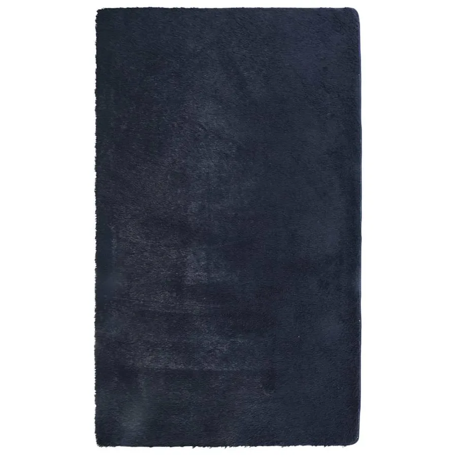 Tapis Shaggy à poils longs NAVARRA bleu marine 60x100 cm - 2