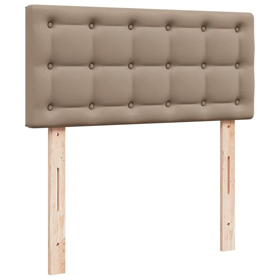 Cadre de lit ottoman et matelas cappuccino 120x190cm similicuir - 9