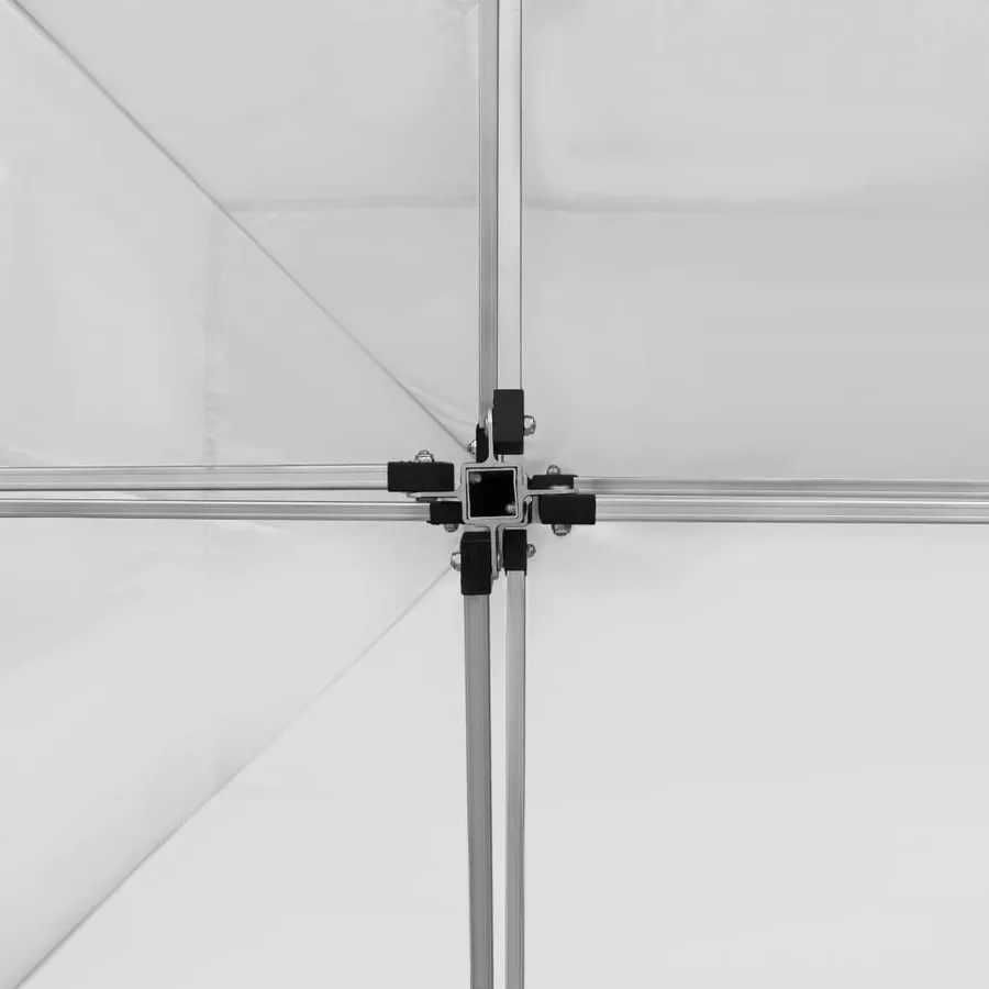 Tente de réception pliable Aluminium 4,5x3 m Blanc - 6