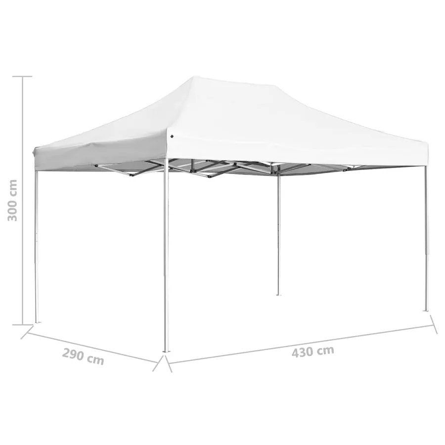 Tente de réception pliable Aluminium 4,5x3 m Blanc - 8