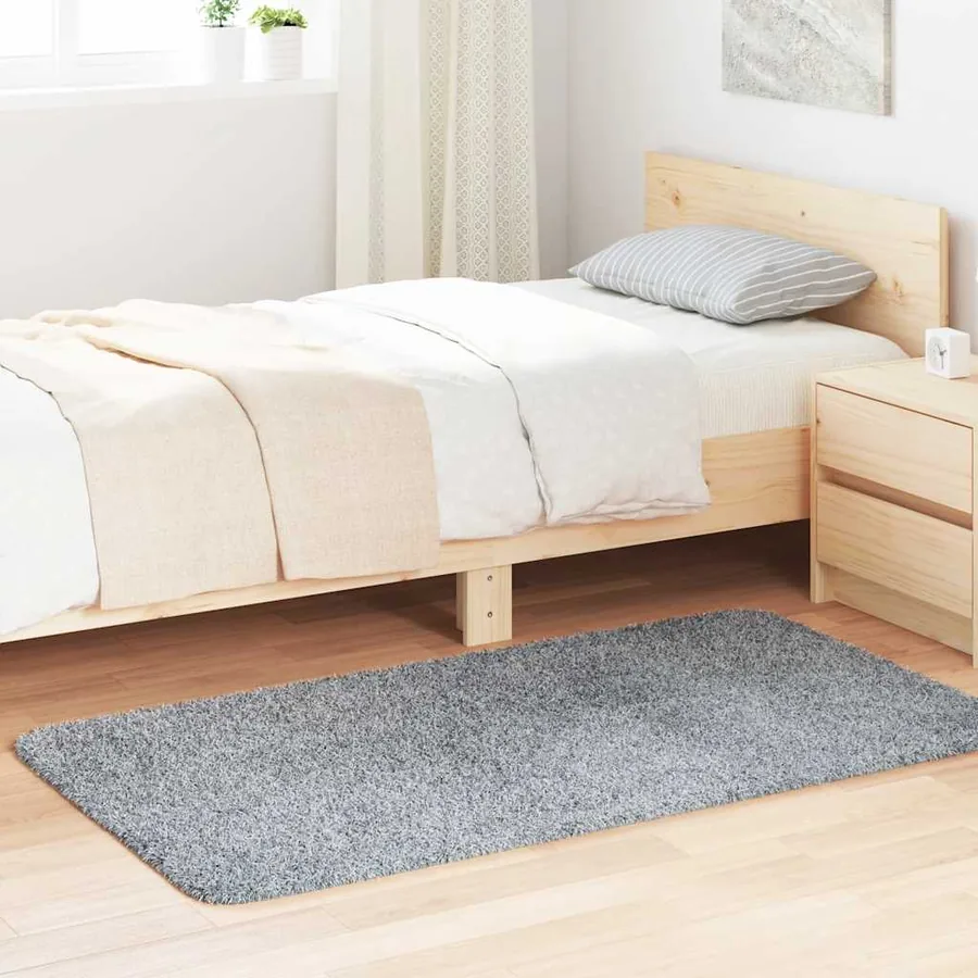 Tapis shaggy à poils longs NAVARRA gris clair 80x150 cm