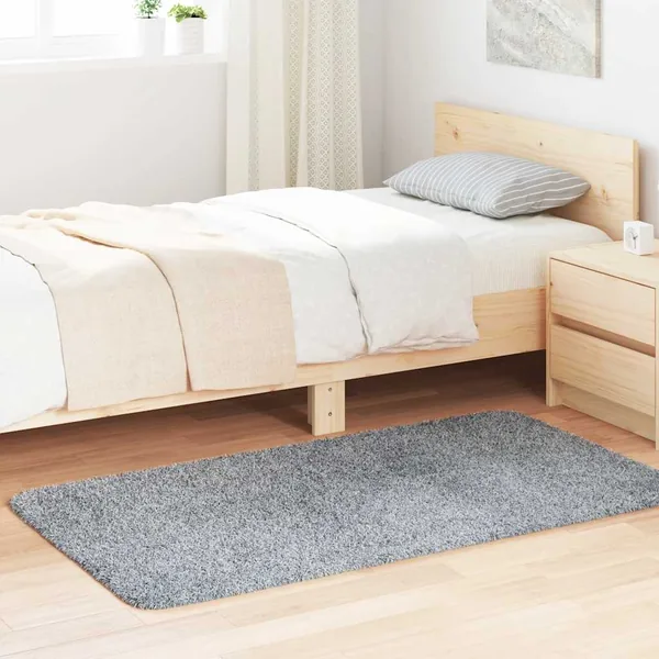 Tapis shaggy à poils longs NAVARRA gris clair 80x150 cm
