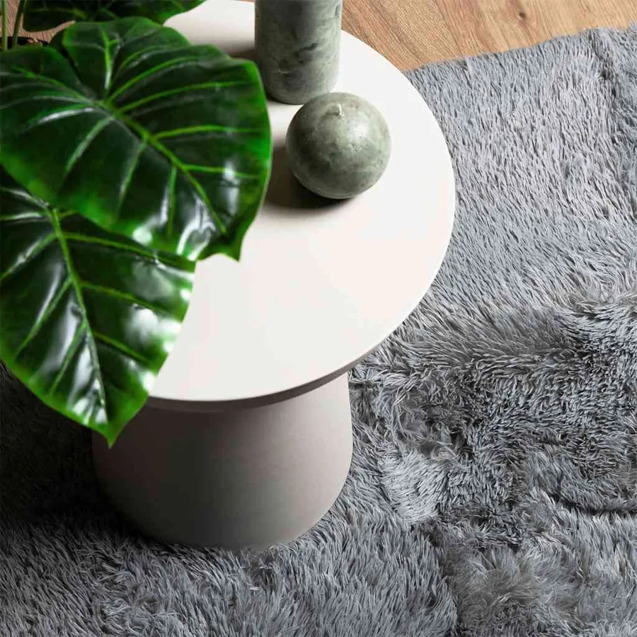 Tapis shaggy à poils longs NAVARRA gris clair 80x150 cm - 8