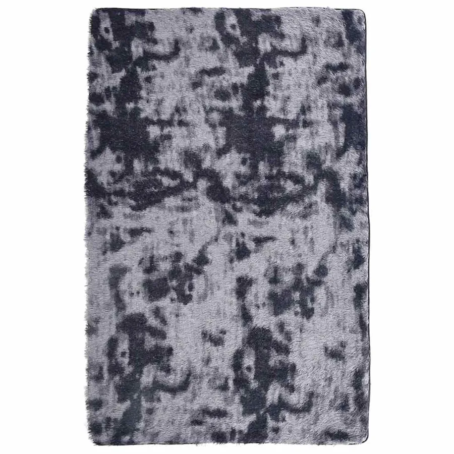 Tapis Shaggy à poils longs NAVARRA gris foncé 130x200 cm - 2