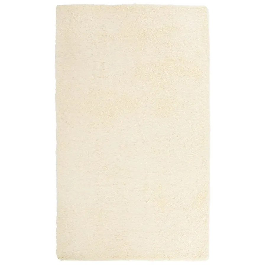 Tapis Shaggy à poils longs NAVARRA crème 60x100 cm polyester - 2
