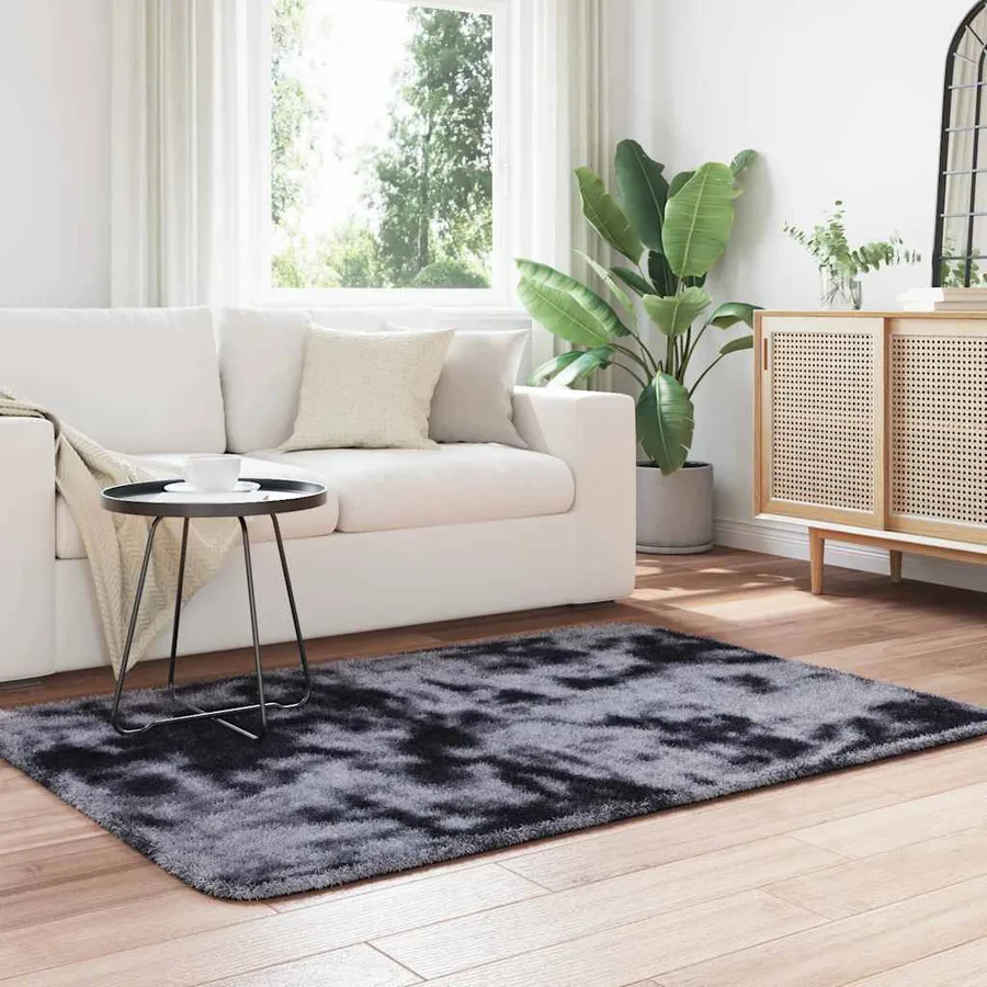 Tapis Shaggy à poils longs NAVARRA gris foncé 120x170 cm - 3