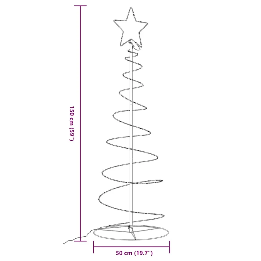 Sapin de Noël à LED 100 LED blanc chaud 150 cm - 10