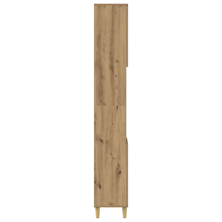 Armoire de salle de bain chêne artisanal 30x30x190 cm - 6